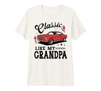 Classic Like My Grandpa Retro Car Meme Design T-Shirt Haut de Gamme