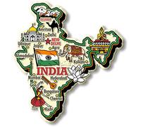 Classic Magnets, Aimant géant carte de pays de l'Inde, souvenirs de collection, fabriqué aux États-Unis