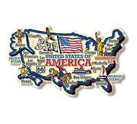 Classic Magnets, Aimant géant Carte des États-Unis - Souvenirs de Collection fabriqués aux États-Unis
