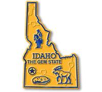 Classic Magnets, Idaho Small State Magnet - 4,3 x 6,9 cm - Souvenirs et cadeaux de collection - En caoutchouc - Style vintage - Fabriqué aux États-Unis