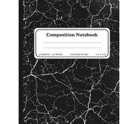 Classic Marble Composition Notebook College Ruled - 7.5" x 9.25", 110 Pages, Notebook for School, Students, Writing, and Note-Taking: Stylish Marble ... School, Journaling, Writing, and Daily Notes