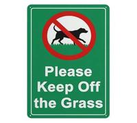 Classic Metal Tin Sign Keep Off The Grass No Treading Wall-Art Green Garden Decor Plaque for Yard Park Lawn Flower Garden 8 X 12 inch