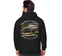 Classic Modern Muscle Car Shirt Challenger V8 US Car Compatible Dodge, Sweat à capuche Challenger noir, M