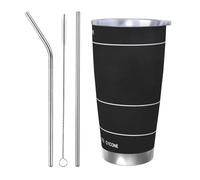Classic Movie Clapboard - Gobelet isotherme en acier inoxydable de 591 ml avec couvercle et paille - Tasse de voyage à double paroi pour chaud/froid - Tasse thermique anti-déversement pour la maison