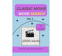 Classic Movie Word Search , Vol 1: Puzzle book word search volume 1 for teens, adults and seniors about movies | 6 x 9 in , 50 puzzles , 1000 words