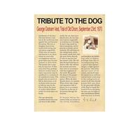 Classic Ode to a Dog Speech Poster - Touching Quotes about Man's Best Friend & Unconditional Love - Gift for Dog Lovers, Home Office Decor(Framed,08x12inch(20x30cm))