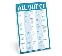 Knock Knock All Out Classic Blue Refrigerator Magnet Pad, 60 Sheets, Rectangular, Magnet Material, 152 x 229 cm, 1 unité