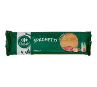 CLASSIC' - Pâtes alimentaires spaghetti CARREFOUR | Onctueux et savoureux | Idéal pour vos plats gourmands | le paquet de 500g | LOT DE 6
