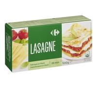 CLASSIC' - Pâtes lasagnes CARREFOUR | Onctueuses et savoureuses | Idéales pour vos plats gourmands | la boite de 500g | LOT DE 4