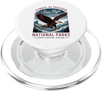 Classic Patriotic American USA Eagle - Parcs nationaux rétro PopSockets PopGrip pour MagSafe