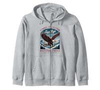 Classic Patriotic American USA Eagle - Parcs nationaux rétro Sweat à Capuche
