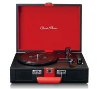Classic Phono TT-110BKRD - Platine vinyle Bluetooth® avec haut-parleurs intégrés - Noir Rouge