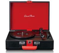 Classic Phono TT-110BKRD - Platine vinyle Bluetooth® avec haut-parleurs intégrés - Noir Rouge Noir,Rouge G