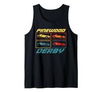 Classic Pinewood Derby Pop Art Cub Scouts Retro Race Cars Débardeur
