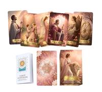 Classic Pink Oracle Cards, 78 Pieces Tarot Deck, 5.1x3.2x1.4 Inches Portable Cards Game with Soft Finish, Paper Card Decks, Fortune Telling with Mystic Theme, Oracle Card Deck for Meditation Travel