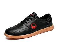 Classic Pink Unisexe Tai Chi WU Shu Kung Fu des Chaussures Respirant Antidérapant Sport Gym Sneaker pour Daily Entraînement Matin des Exercices Cuir Noir 41 EU