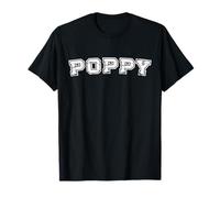 Classic Poppy Varsity College Style Graphic Father's Day T-Shirt