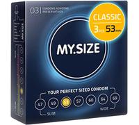 Classic Préservatifs Taille 3 I 53 Mm De Large I 3 Pièces Paquet D'essai I Premium Fins I Ultra-Tendres I Paroi Fine De 0,07 Mm