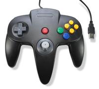 Classic Retro N64 Bit USB Wired Controller for PC and MAC - Black by 3rd Party