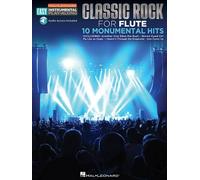 Classic Rock - 10 Monumental Hits: Flute Easy Instrumental Play-Along Book With Online Audio Tracks