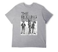 Classic Rock Music Graphic T-shirt en coton pour homme - Inspiré par les groupes de rock emblématiques, Style gris, M