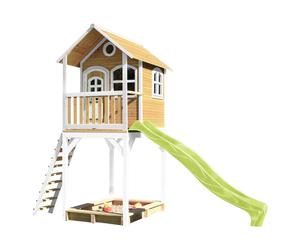 Classic Romy Maisonnette, Marron/Blanc - Toboggan Vert Citron