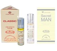 Classic & Secret Man Concentrated Perfume Oil Pack of 2 | Long-Lasting Alcohol-Free Attar for Men & Women | 6ml Each Roll-On