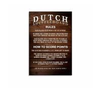 Classic Shuffleboard Rules Chart, Retro Game Room Poster for Basement, Garage, and Sports Bar Wall(Unframed,08x12inch(20x30cm))