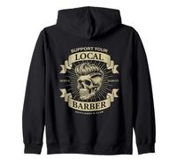 Classic Soutenez Votre Coiffeur Local Old School Vintage Sweat à Capuche