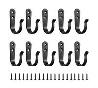 Classic Steel Hooks, Compact Wall Storage Organizer Set, Hanging Rack with Reinforced Support, Sturdy Metal Utility Hook Holder, Farmhouse Hook with Retro Style, Organizer Rack Hooks for Bathroom