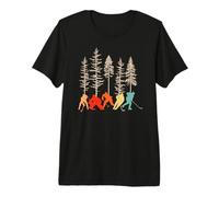 Classic Vintage Retro Players Pine Tree Funny Ice Hockey T-Shirt Haut de Gamme
