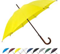Classic Wooden Handle Umbrella with Automatic Open Windproof and Unbreakable Stick 48