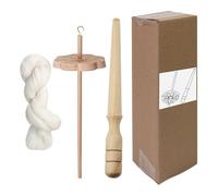 Classic Wool Spindle - Drop Spindle for Beginners | Beech Wood with Nostepinne Stick, Craft Tool for Knitting Sewing Crocheting Weaving, Lightweight Design for Creative Yarn Projects