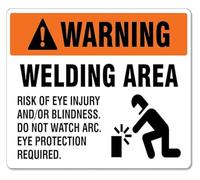 Classic Work Welding Zone Alert Tin 12x8 Inch