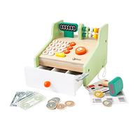 Classic World - Caisse enregistreuse en Bois pour Enfants - Jeu de Simulation - Supermarché - Jusqu'à Jeu de rôle éducatif - Convient aux Enfants de 3 Ans et Plus