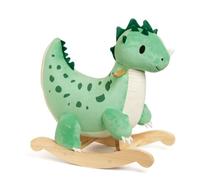 Classic World Dinosaure Rocker en peluche avec base en bois, vert, pour les tout-petits de 12 mois et plus