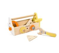 Classic World – Ensemble de menuisier en bois avec boîte à outils, 18 pièces