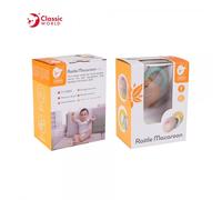 CLASSIC WORLD Jouet sensoriel en bois pour bébés, hochet, porte-clés, miroir