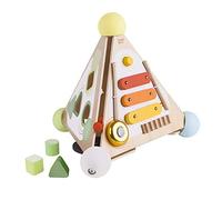 Classic World Jouets en Bois Pyramide Cube d'activités en Bois - 30 cm Multicolore 2 Ans et +