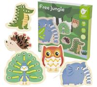 CLASSIC WORLD Laçage en bois laçage en croix laçage animal 10 pcs.