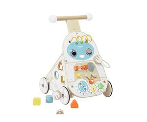 Classic World Marcheur d'activité en bois pour bébé à partir de 12 mois | Jouet à pousser avec centre d'activités coloré pour garçons et filles | Marcheur d'activités éducatif en bois, multicolore