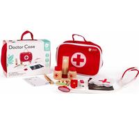 CLASSIC WORLD Petite trousse de médecin Ensemble en bois de 19 pièces.