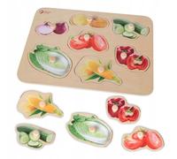 CLASSIC WORLD Puzzles en bois pour enfants Vegetables Match the Shapes 9 pcs.