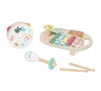 CLASSIC WORLD Set d'instruments de musique pour enfants Cymbales Tambours Hochets 5 el.