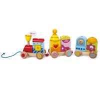 Classic World Train en bois sur une ficelle - 15 pièces