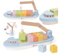 CLASSIC WORLD Wooden Boat blocs à empiler 13 el.