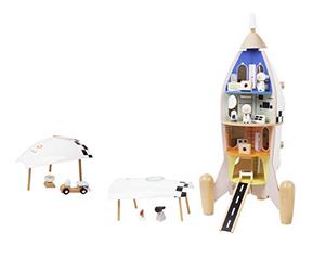 Classic World Wooden Construction Rocket, 51 pcs.
