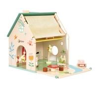 Classic world world wooden dollhouse avec jardin, 10dlg.
