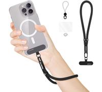 Classic Wrist Strap For Men Women-Anti Theft Lanyard For Phone Case Iphone Cute Wrist Strap With 2 Tabs,Phone Chain,Black Bracelet,Black,One Size,Black,One Size