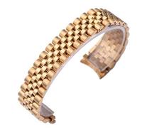 Classical 13 17 mm Band de montre en acier inoxydable solide ， pour le rôle x Oyster Perpetual Datejuste Silver Gold Men Bracelet du poignet